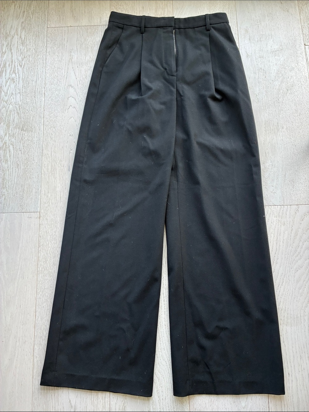 Wilfred Black Wide-Leg High-Rise Trousers